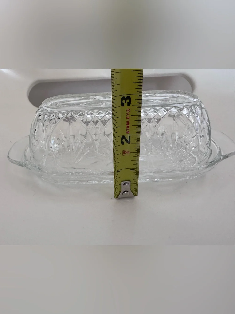Cristal D'Arques Butter Dish Cottagecore Grandmillennial French Country Glass